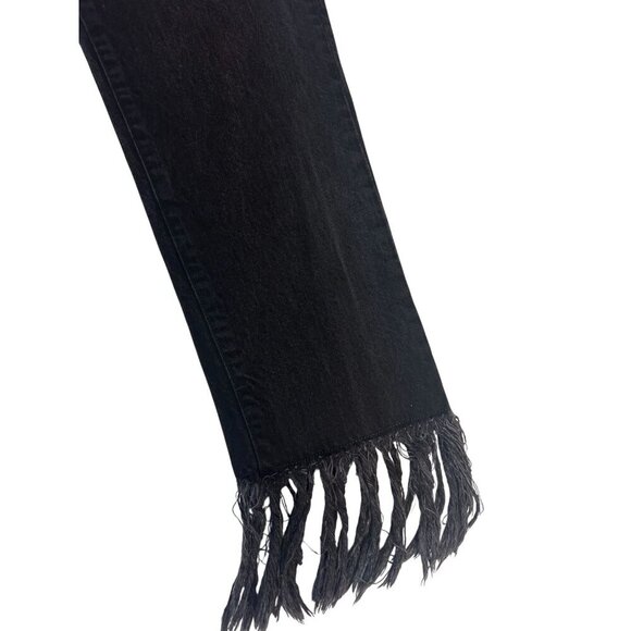 3 X 1 Straight Fringe Crop Black Jeans Revolve Size 26 - Picture 7 of 9